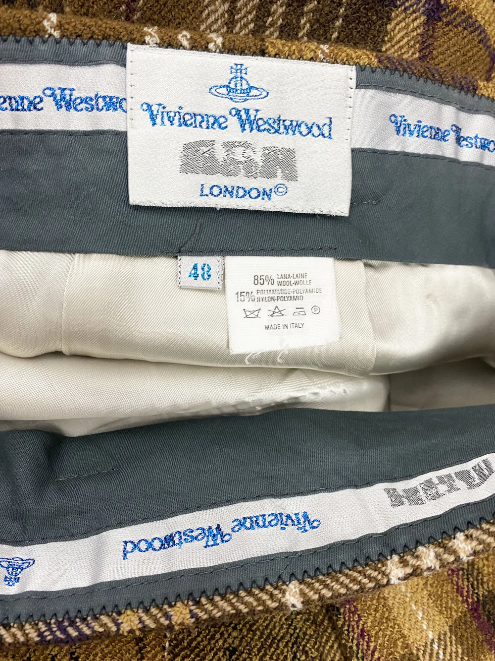Vivienne Westwood MAN F/W 1997 brown plaid pants — JAMES VELORIA